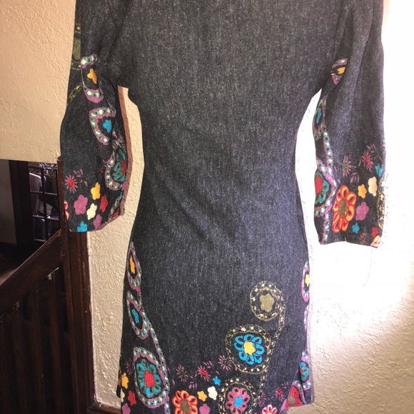 NWT Dily Gray / Multi Sweater Dress - M - Picture 3 of 7